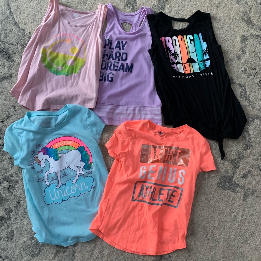 Girls 6/7 bundle of summer tanks/ tee shirts!!